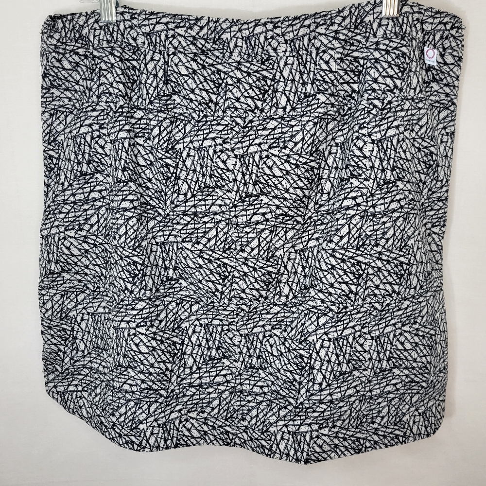 Lee Riders On the Go SKORT Womens Size 16 M Black White Pull On Skirt w/ Shorts - Picture 14 of 14